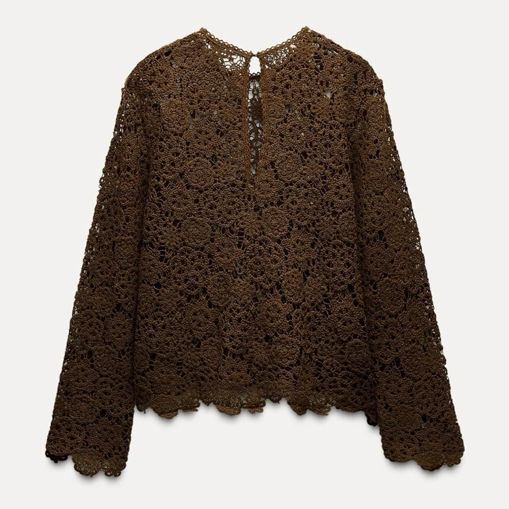 NEW ZARA CROCHET SUMMER/VACATION KNIT TOP SIZE S 🚨NO DISCOUNT
